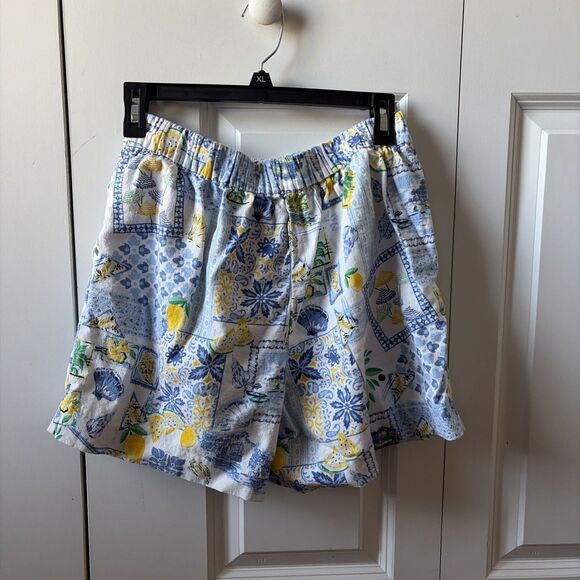 J. Crew Factory Linen Blend Italian Print Shorts Size 4 - Picture 3 of 4